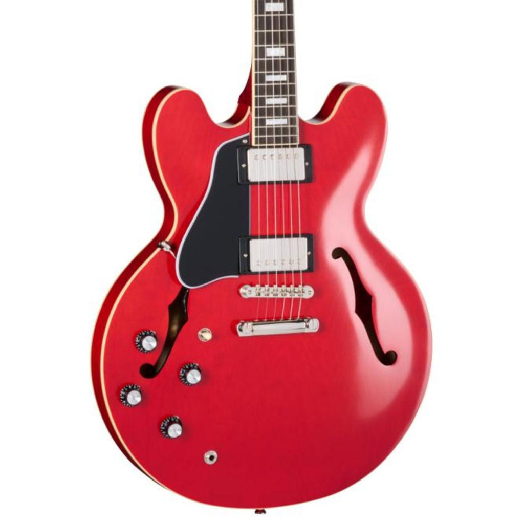 Epiphone 1962 ES-335 Reissue Left-Handed Inspired by Gibson Custom Semi-Hollow Guitar w/ Hardshell Case - Sixties Cherry