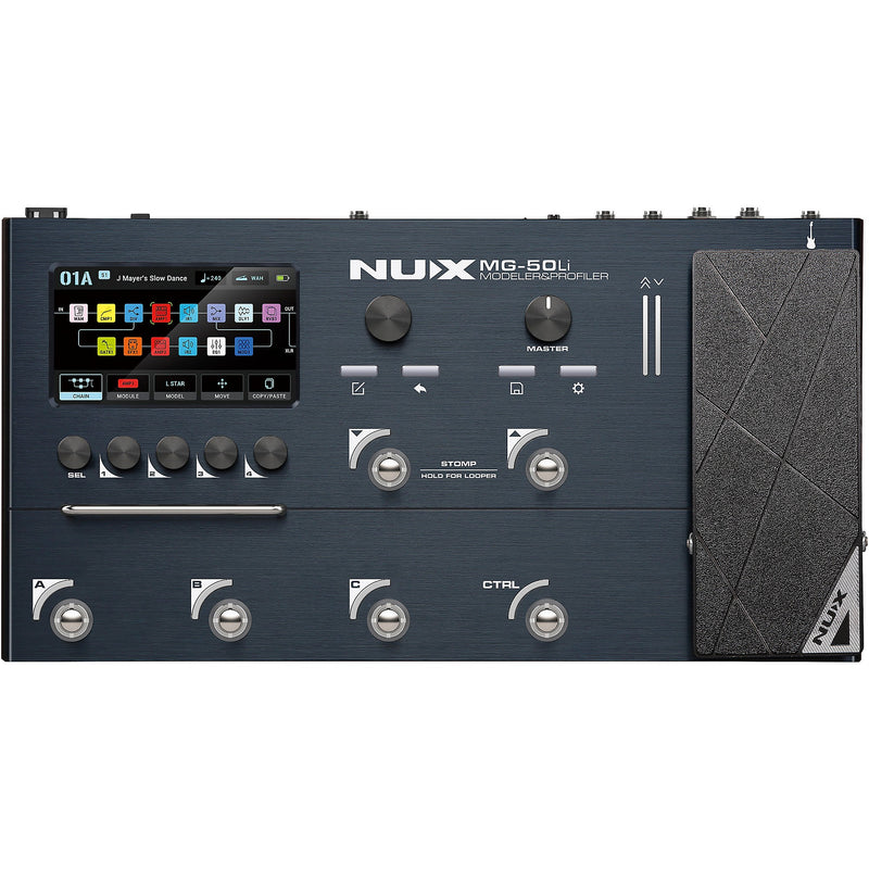 NUX MG-50Li Modeler and Profiler Multi-Effects Pedalboard - Dark Blue
