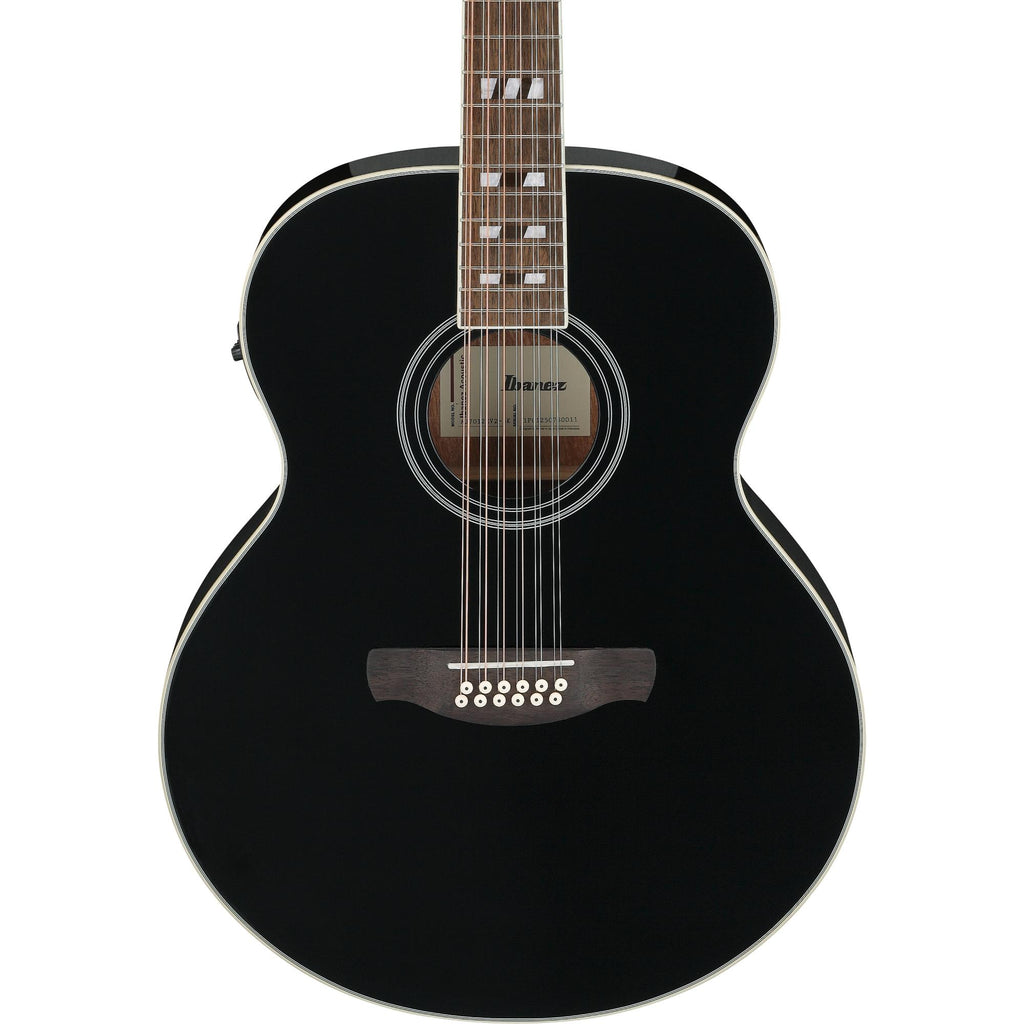 Ibanez AJ7012M1E Artwood Jumbo 12-String Acoustic-Electric Guitar - Black