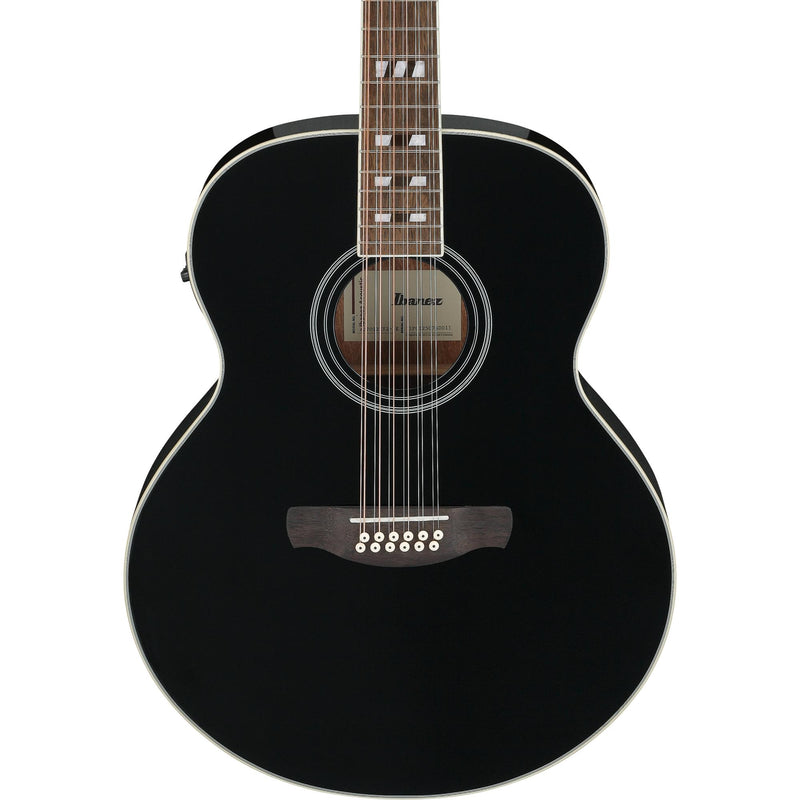 Ibanez AJ7012M1E Artwood Jumbo 12-String Acoustic-Electric Guitar - Black
