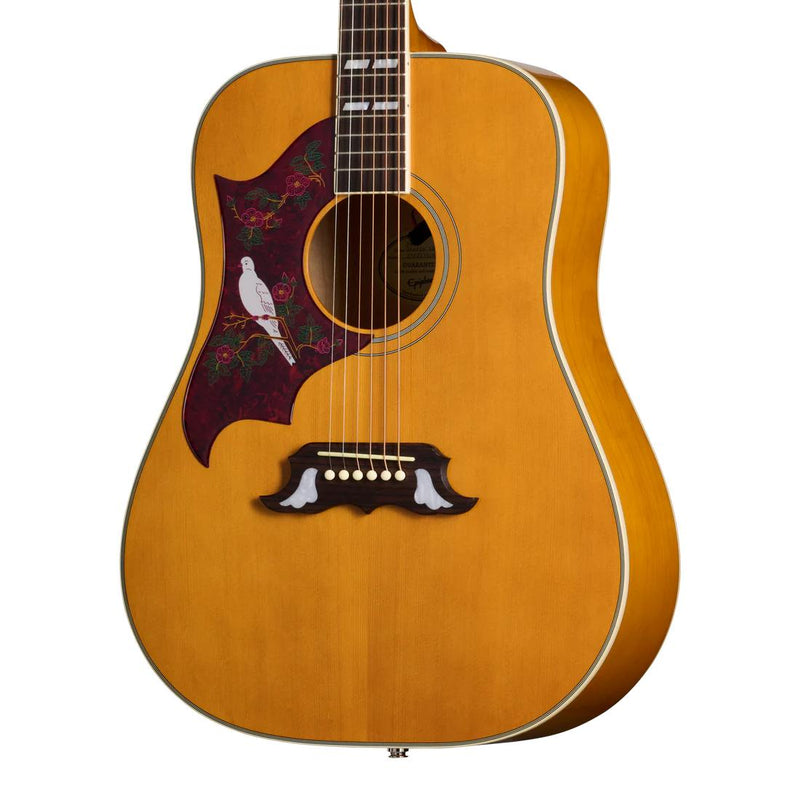 Epiphone Dove Studio Left-Handed Acoustic-Electric Guitar w/ Gig Bag - Antique Natural