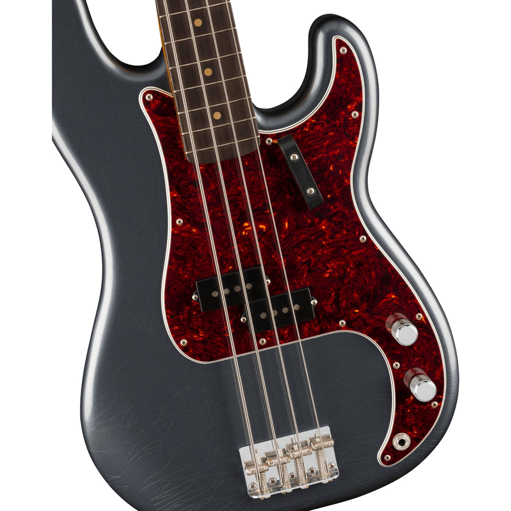 Fender Vintera II Road Worn 60s Precision 4-String Bass w/ Hardshell Case - Charcoal Frost Metallic