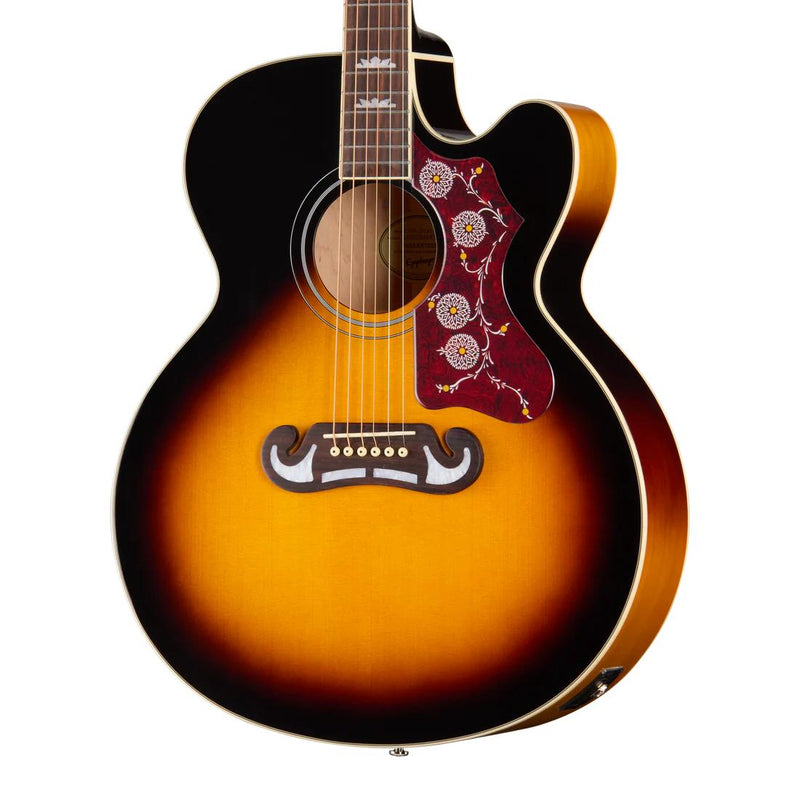 Epiphone J-200 Studio EC Acoustic-Electric Guitar w/ Gig Bag - Vintage Sunburst