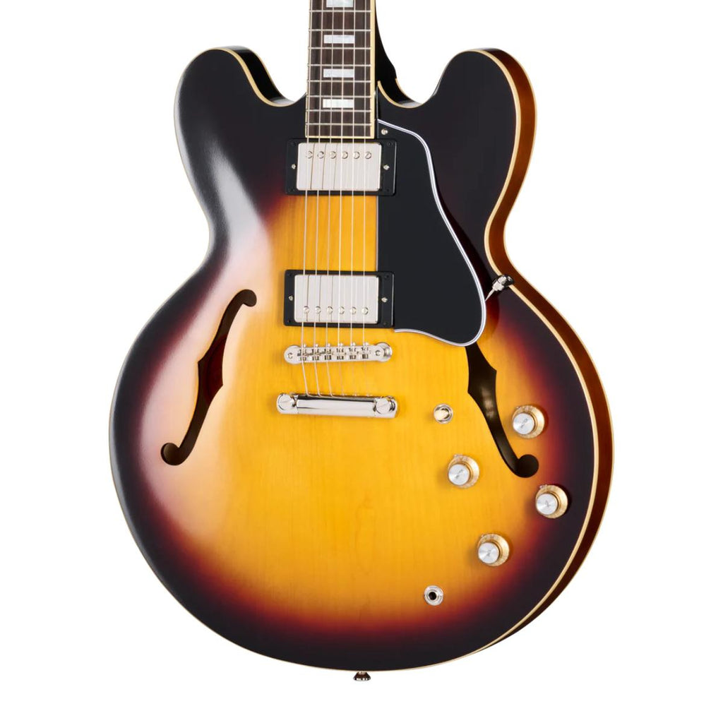 Epiphone 1962 ES-335 Reissue Inspired by Gibson Custom Semi-Hollow Guitar w/ Hardshell Case - Vintage Burst