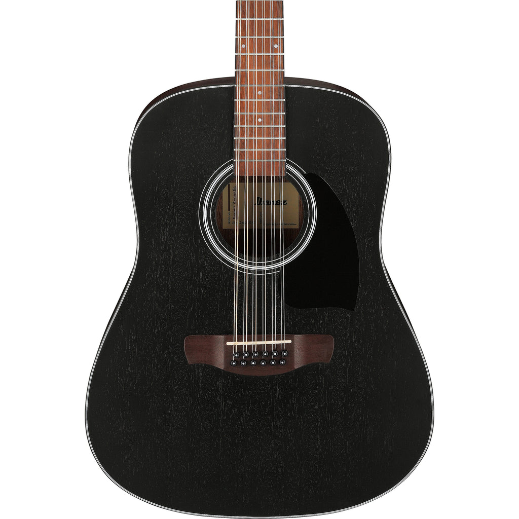 Ibanez PF5412 Acoustic 12-String Guitar - Weathered Black Open Pore Top
