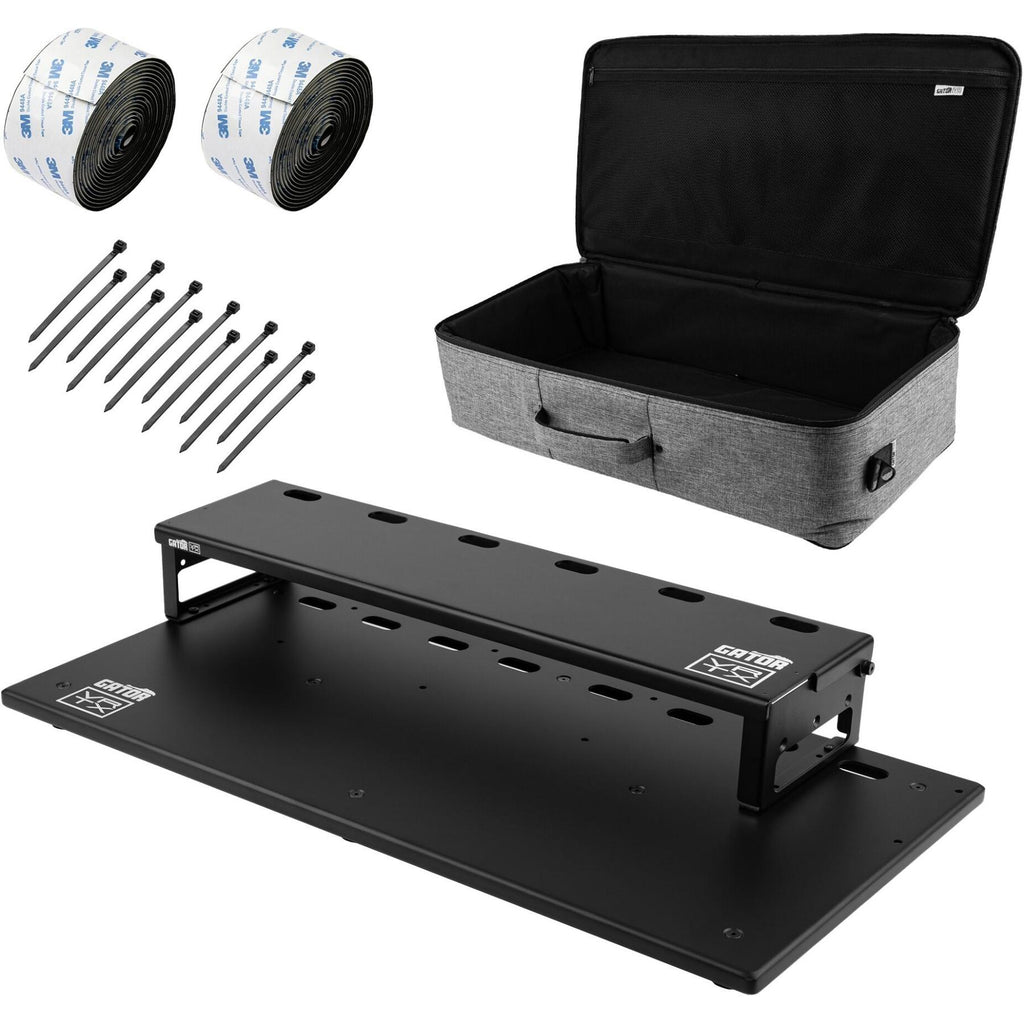 Gator Vertex GV-TC2713R2-GB Tour Compact 27″ x 13″ Pedalboard w/ 23" x 6" Riser & Padded Gig Bag
