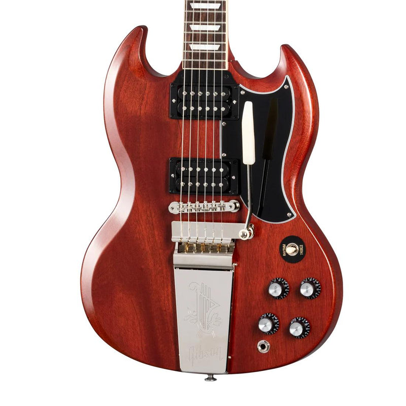 Gibson SG Standard '61 Faded Maestro Vibrola Guitar w/ Hardshell Case - Vintage Cherry Satin
