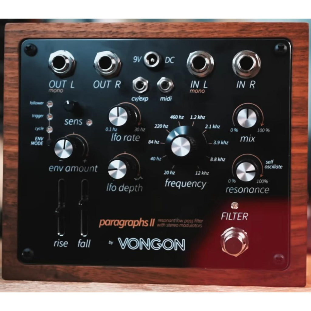 VONGON Paragraphs II Resonant Low Pass Filter Pedal