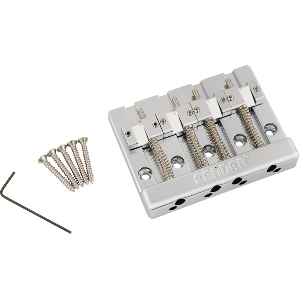Fender HiMass 4-String Bass Bridge Assembly w/ Brass Saddles - Chrome