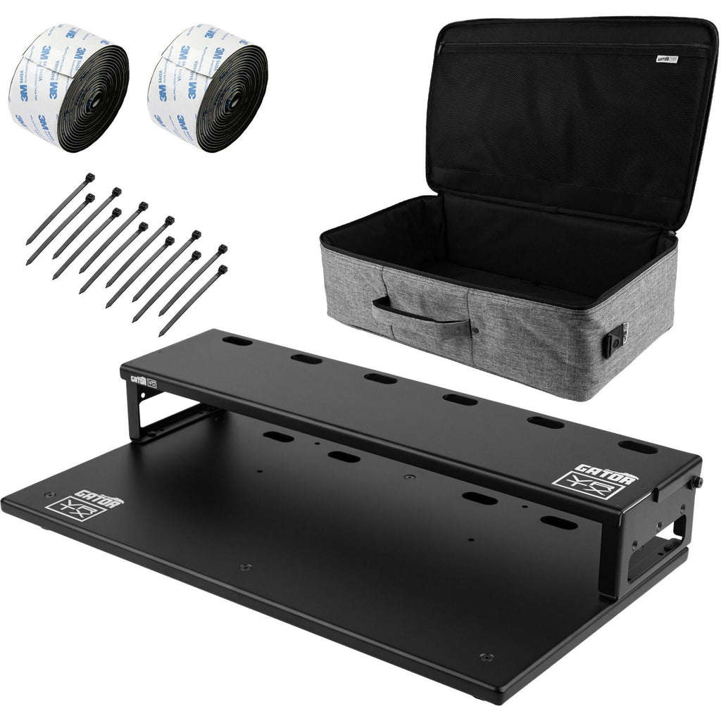 Gator Vertex GV-TC2313R2-GB Tour Compact 23″ x 13″ Pedalboard w/ 23" x 6" Riser & Padded Gig Bag