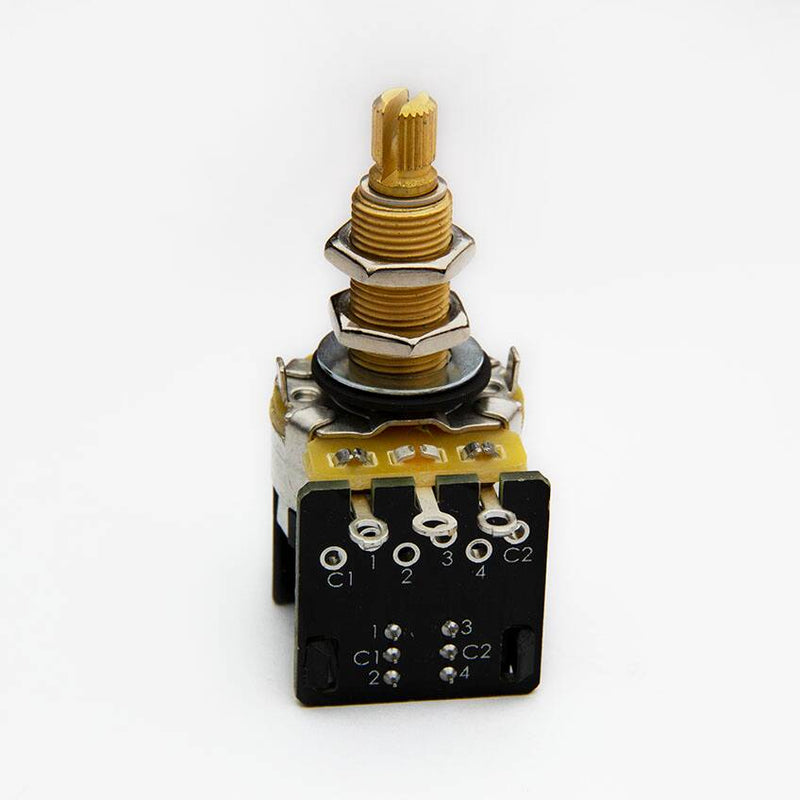 Bare Knuckle Custom 550K Push/Pull Long Shaft Potentiometer - Fast "A" 10% Audio Taper