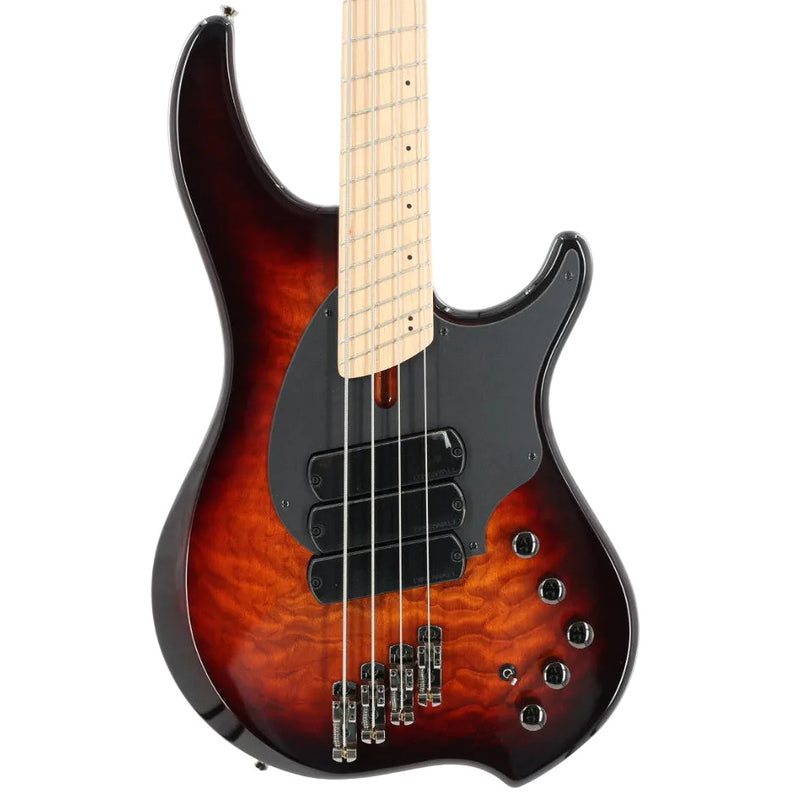 Dingwall Combustion 3X 4-String Multi-Scale Bass - 3-Pickup Quilt Top Vintageburst w/Maple Fretboard