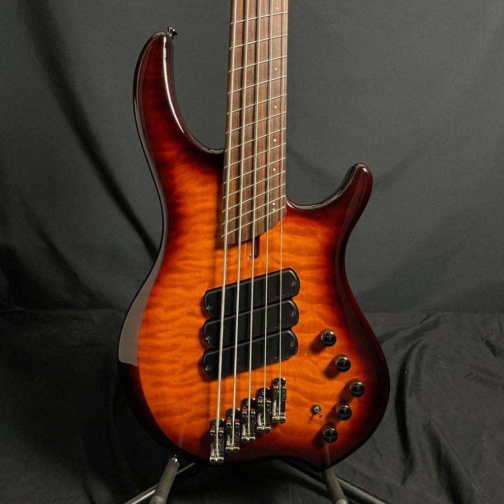 Dingwall Combustion 3X 5-String Multi-Scale Bass - 3-Pickup Quilt Top Vintageburst w/Pau Ferro Fretboard