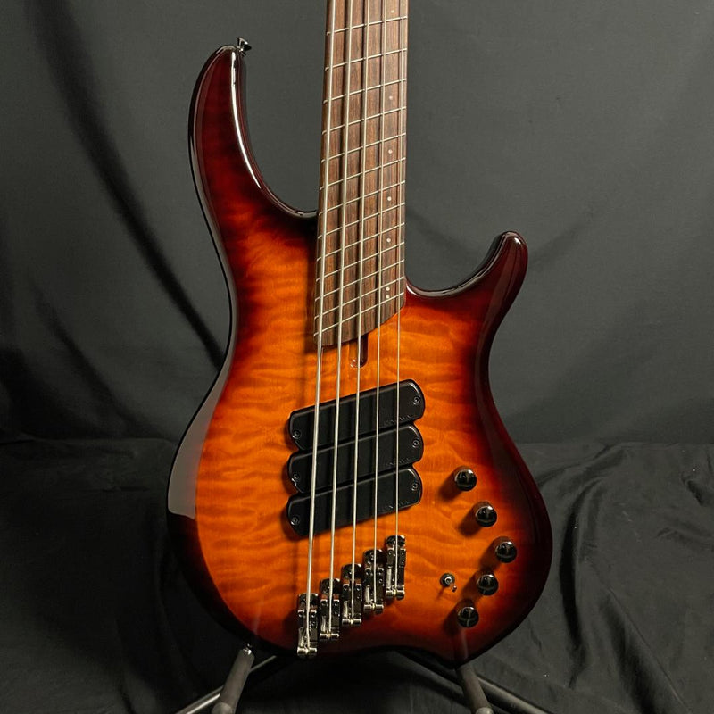 Dingwall Combustion 3X 5-String Multi-Scale Bass - 3-Pickup Quilt Top Vintageburst w/Pau Ferro Fretboard