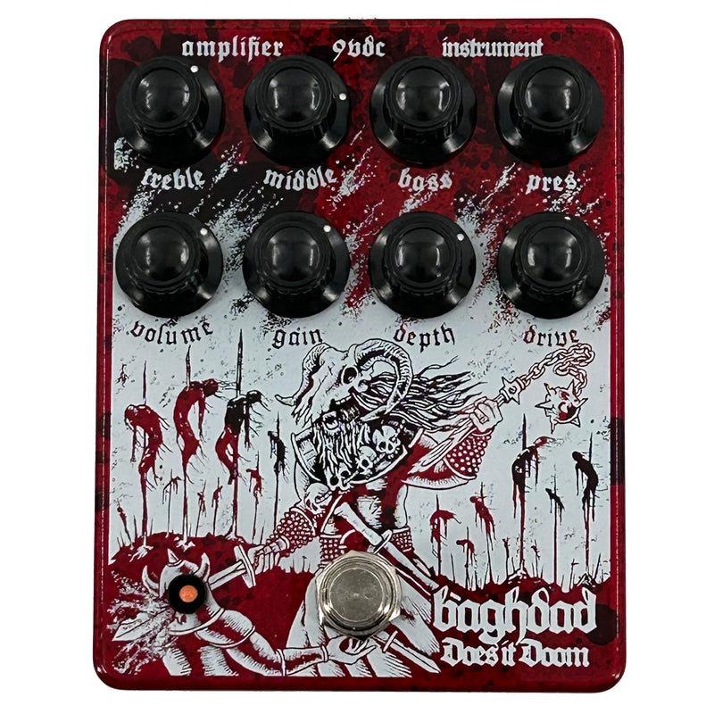 Does It Doom Baghdad High Gain Overdrive and Preamp Pedal - Limited Edition Blood Spatter