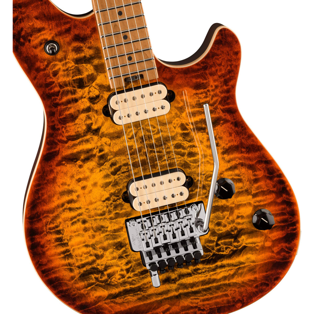 EVH Wolfgang Special QM, Baked Maple Fingerboard, Tiger Eye Glow