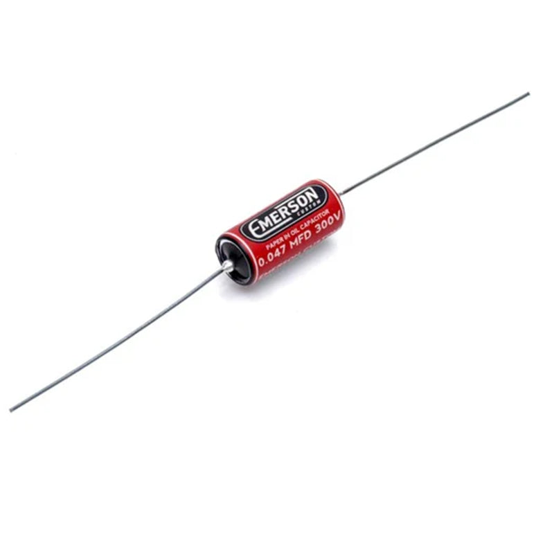 Emerson Custom 047-Emerson Red Emerson Paper In Oil Tone Capacitor 0.047uf 300v - Red & Cream