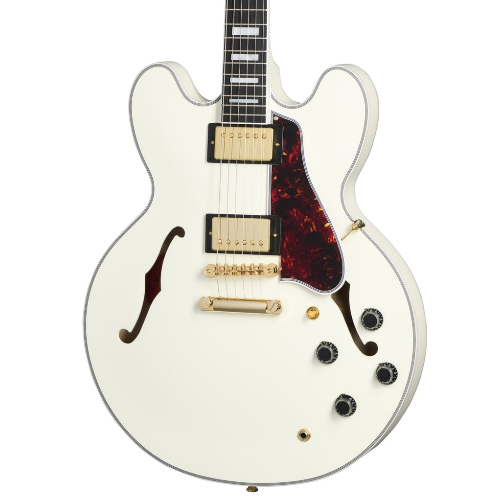 Epiphone "Inspired by Gibson Custom Shop" 1959 ES-355 Semi-Hollowbody Guitar w/Hardshell Case - Classic White
