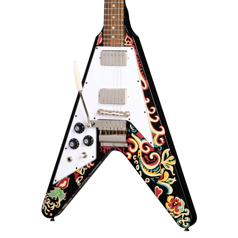 Epiphone Jimi Hendrix Limited Edition Left-Handed "Love Drops" Flying V w/ Hardshell Case