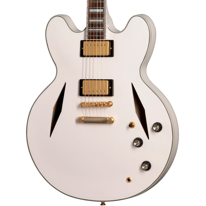 Epiphone Emily Wolfe "White Wolfe" Sheraton Semi-Hollow Guitar w/ EpiLite Case - Aged Bone White