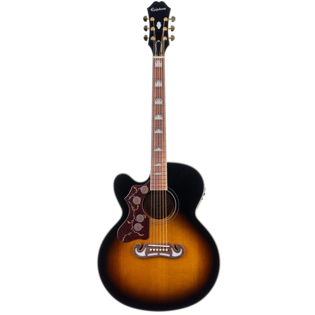 Epiphone J-200EC Studio Left-handed Acoustic-Electric Guitar - Vintage Sunburst
