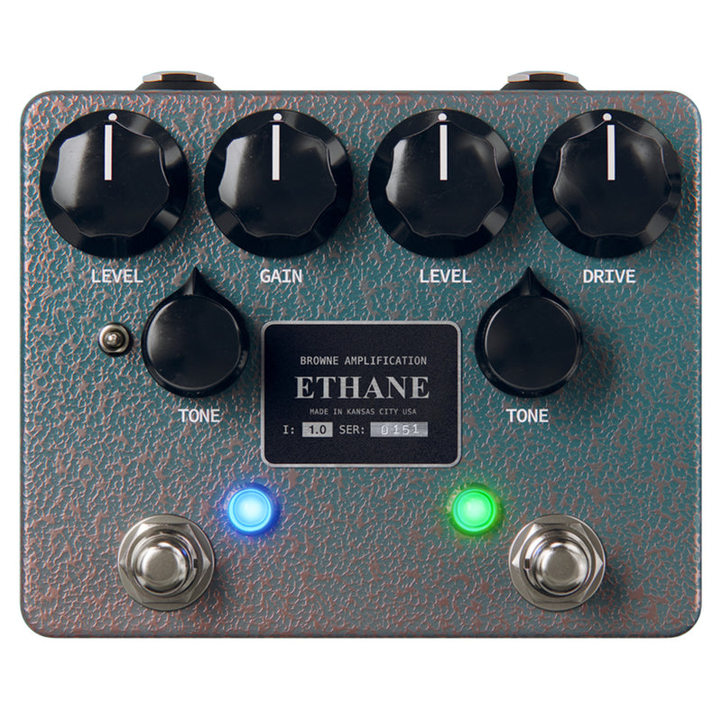 Browne Amplification Ethane Dual Overdrive Pedal - Aqua Copper Vein