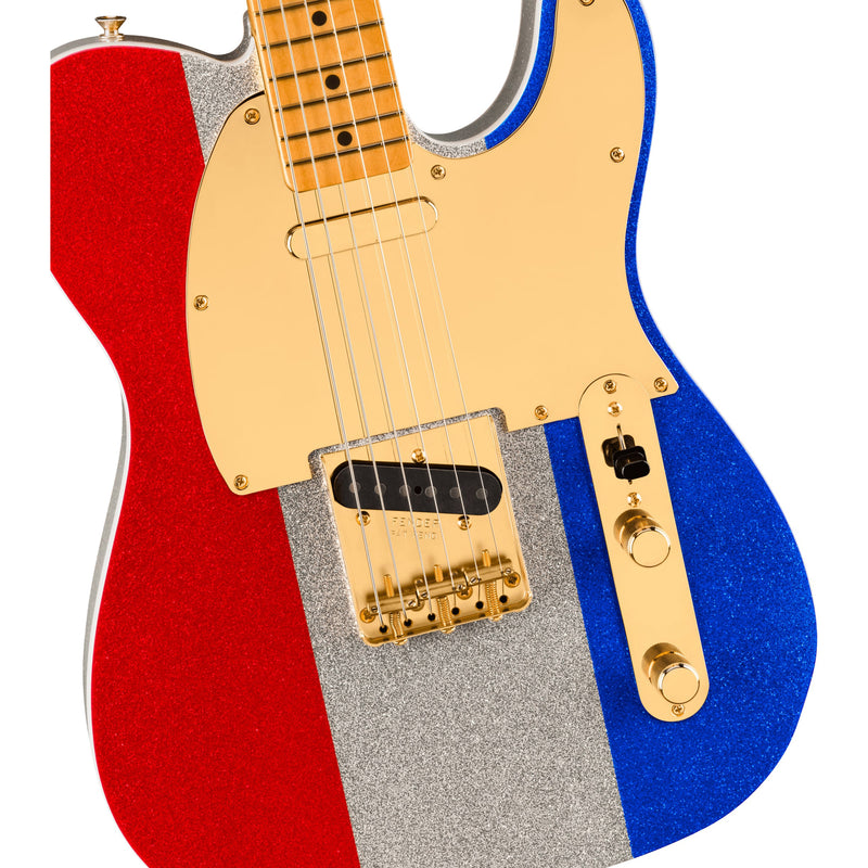 Fender Limited Edition Buck Owens Signature Telecaster - Red Silver and Blue Sparkle