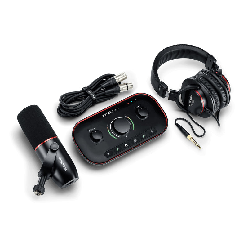 Focusrite Vocaster Two Studio USB-C Podcasting Audio Interface Bundle