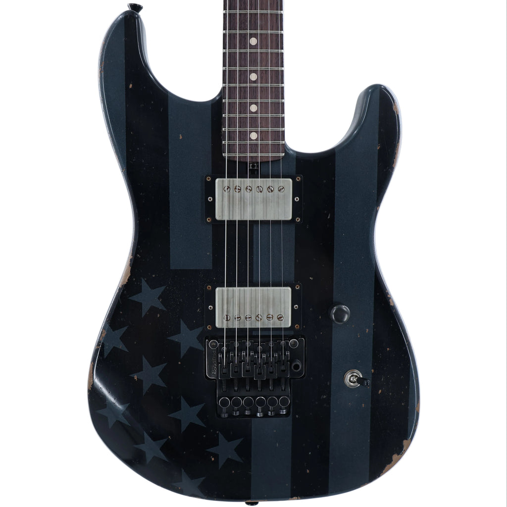 Friedman USA Custom Shop Cali - Aged Black/Charcoal American Flag Nitro Finish - Signed by Dave Friedman
