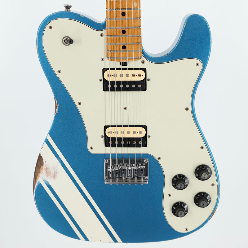 Friedman USA Custom Shop Vintage T HH - Lake Placid Blue Metallic w/ Racing Stripe - Signed by Dave Friedman