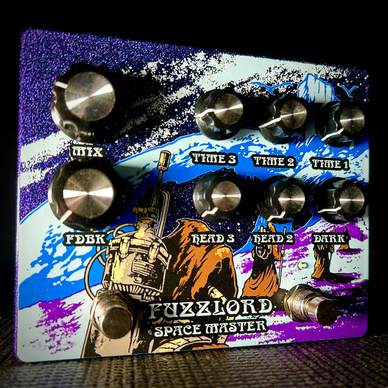 Fuzzlord Effects Limited Edition Space Master Echo Pedal - Purple/Blue