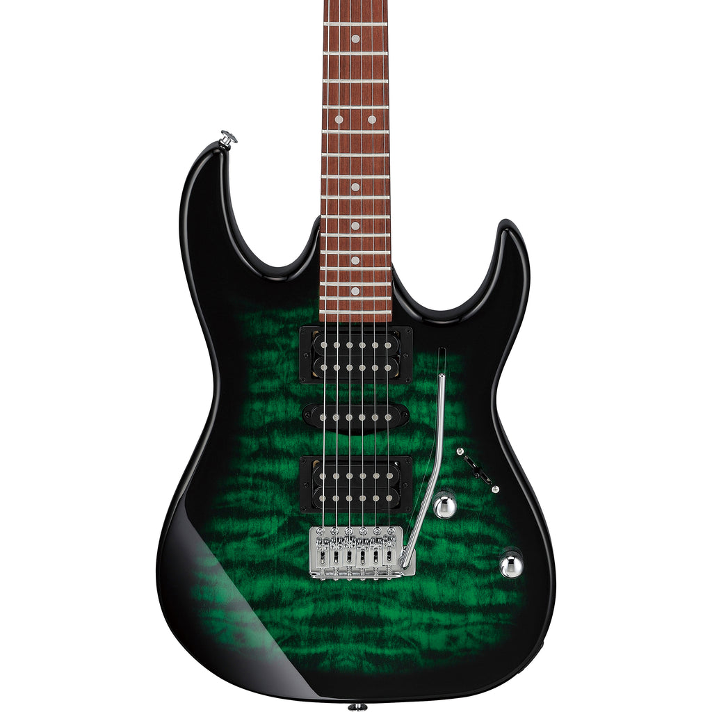 Ibanez GRX70QATEB GIO RX Guitar - Transparent Emerald Burst