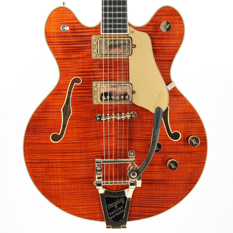 Gretsch Broadkaster LX Figured Center Block Semi-Hollow Guitar w/ String-Thru Bigsby & Hardshell Case - Bourbon Stain