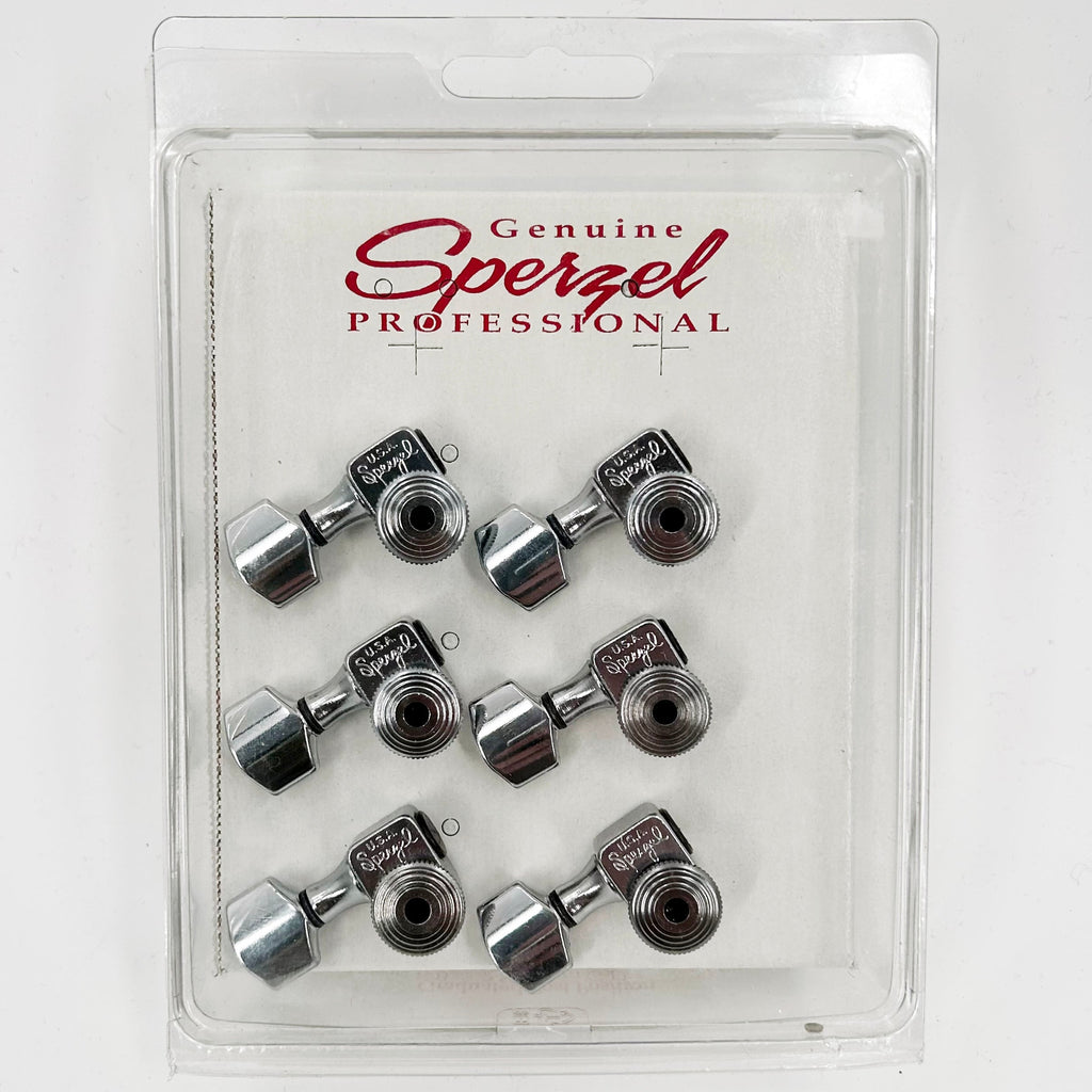 Sperzel Trim Lok 6L Chrome Guitar Locking Tuning Machines for Left-Handed or Reverse Headstock Necks