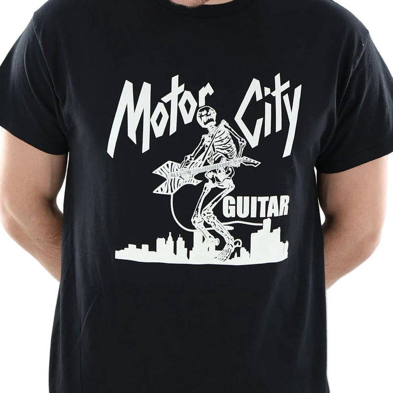 Motor City Guitar Glow-in-the-Dark 1980's Skeleton Logo T-Shirt - 2XL