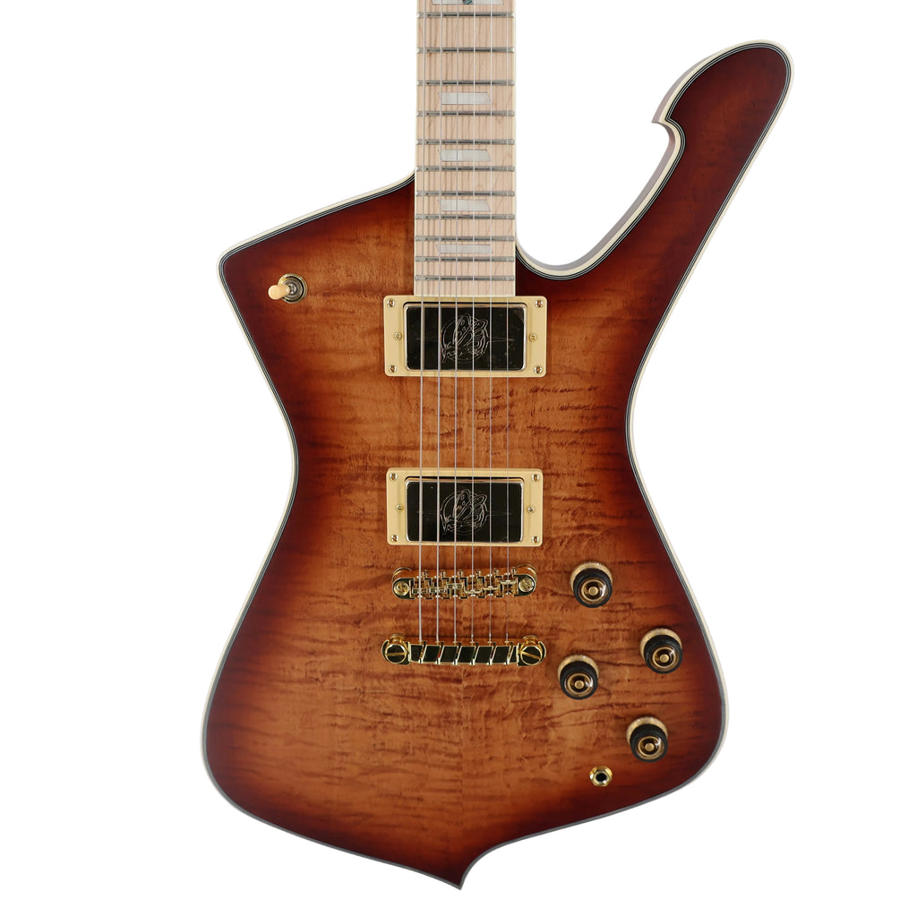 Ibanez IC420FM Iceman Guitar w/ Gig Bag - Caramel Burst Low Gloss