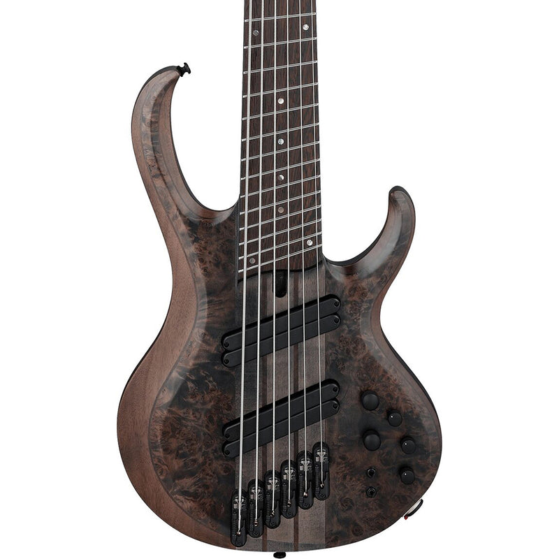 Ibanez BTB806MS 6-string Bass w/ Hardshell Case - Transparent Gray Flat