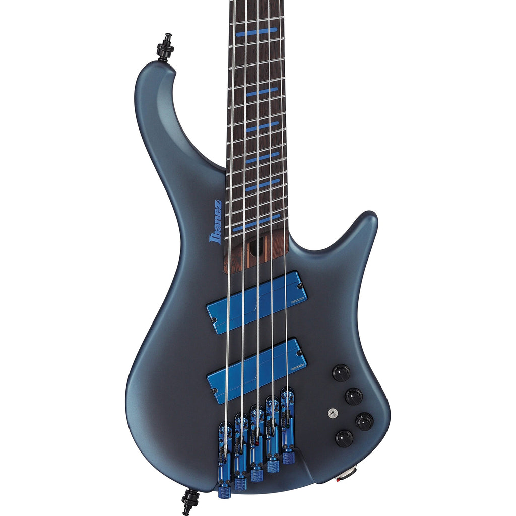 Ibanez EHB5MSBSP EHB Ergonomic Headless Multi-Scale 5-String Bass w/ Fishman Fluence Pickups & Gig Bag - Midnight Arctic Ocean Matte