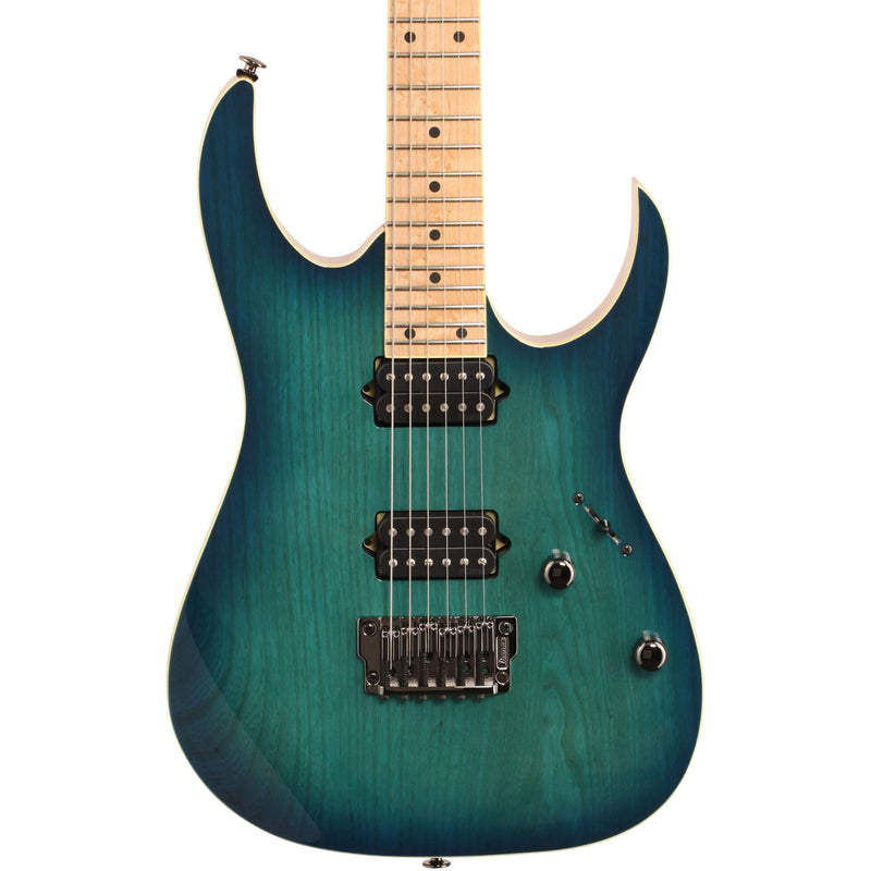 Ibanez RG652AHMFX RG Prestige Series Guitar w/ Dimarzio Pickups and Hardshell Case - Nebula Green Burst