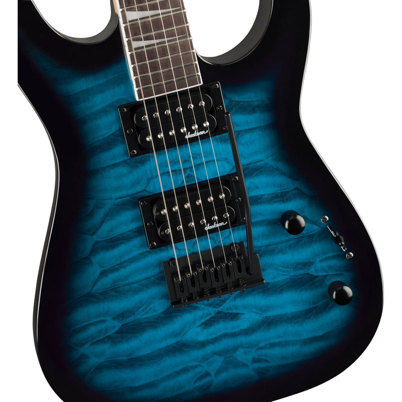 Jackson JS Series Dinky JS20 DKQ 2PT - Transparent Blue Burst