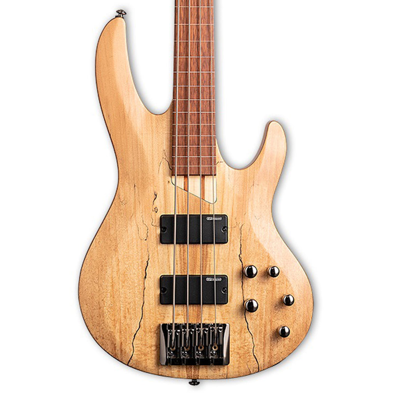 ESP LTD LB204SMFLNS Spalted Maple Natural Satin Fretless Bass