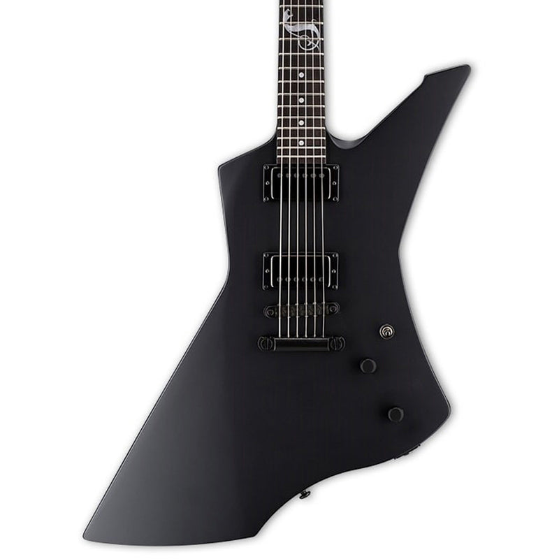 ESP LTD James Hetfield Signature Snakebyte Guitar w/ EMG JH Set Pickups & Hardshell Case - Black Satin