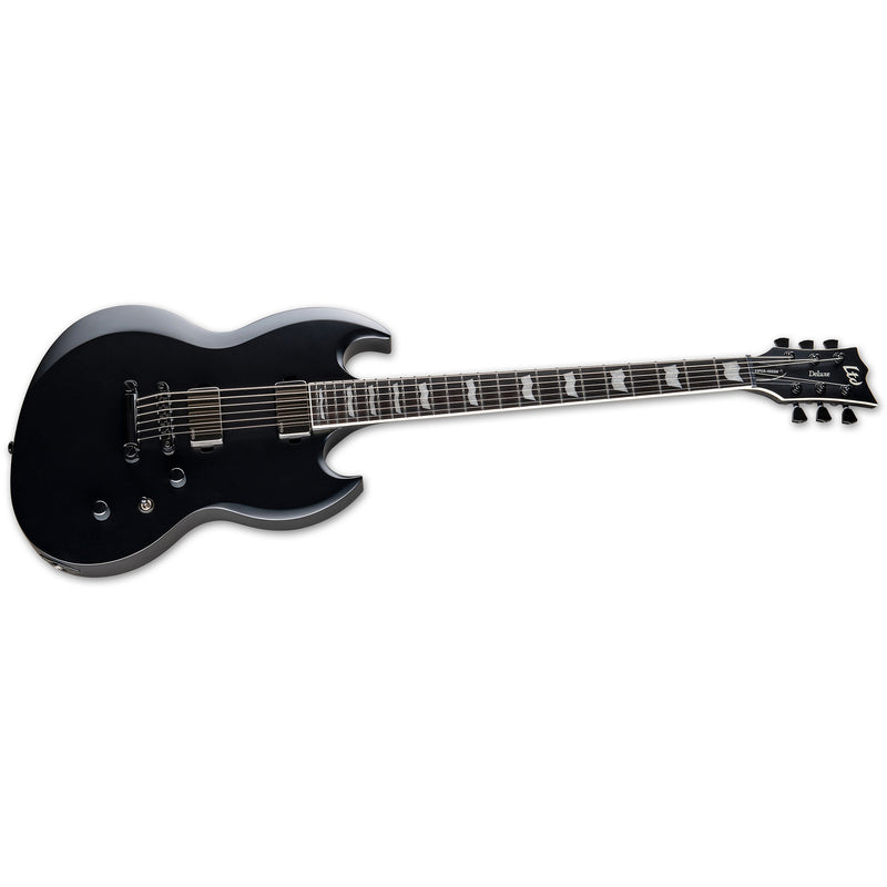 ESP LTD Viper-1000 Baritone Guitar w/ EMG Pickups and Macassar Ebony Fretboard - Black Satin