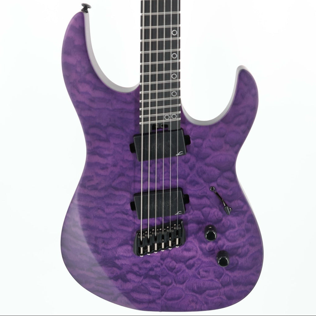 Legator Ninja N6FSS 6-String Multiscale Guitar - Satin Purple QM