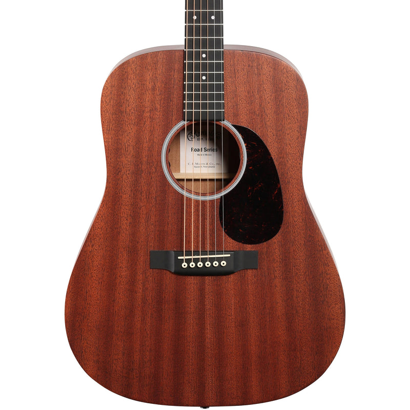 Martin D-10E Road Series Acoustic-Electric Guitar w/ Softshell Case - Natural Sapele