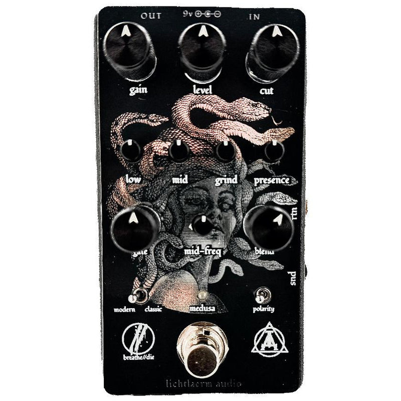Lichtlaerm Audio Medusa HM2-style Distortion Pedal - Limited Run Silverface Colorway