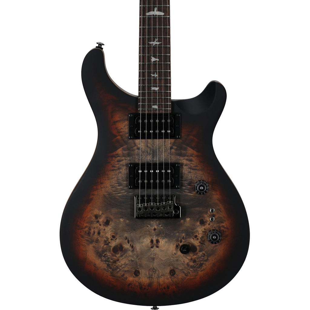 Paul Reed Smith SE Limited Edition "Exotic" Custom 24-08 Poplar Burl Guitar w/ Gig Bag - Charcoal Cherry Midnight Burst