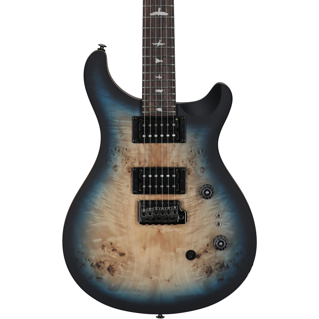 Paul Reed Smith SE Limited Edition "Exotic" Custom 24-08 Poplar Burl Guitar w/ Gig Bag - Lake Blue Midnight Burst