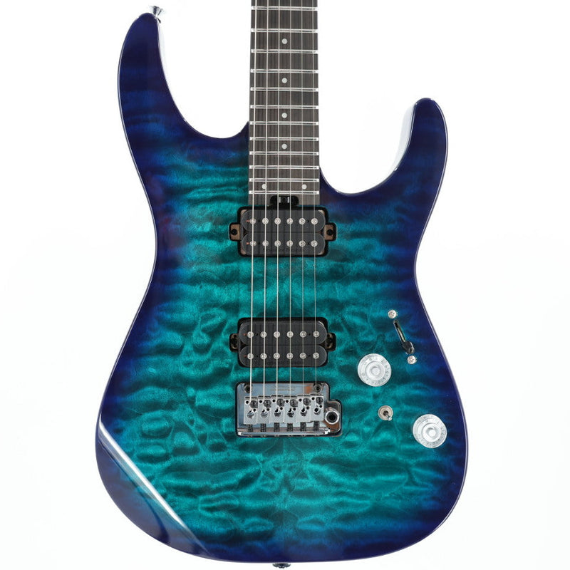 Charvel Pro-Mod Plus DK24 HH 2PT EB QM Guitar w/ Seymour Duncan Pickups & Gig Bag - Chlorine Burst