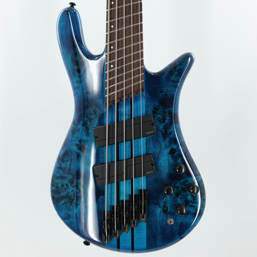 Spector NS Dimension 5 5-String Multi-Scale Bass w/ Fishman Pickups - Black and Blue Gloss